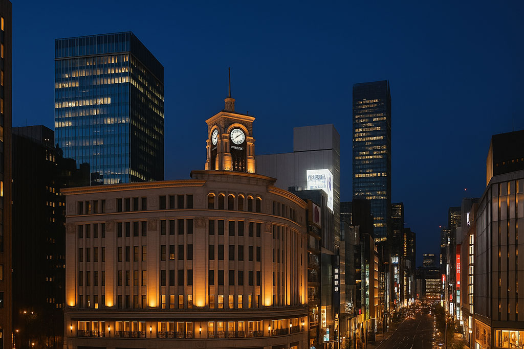 Comparison chart: standard market option versus the Ginza standard service