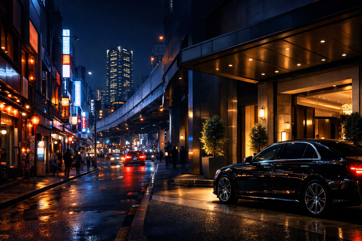 Roppongi nightlife street scene representing choices between risk and a guaranteed professional experience