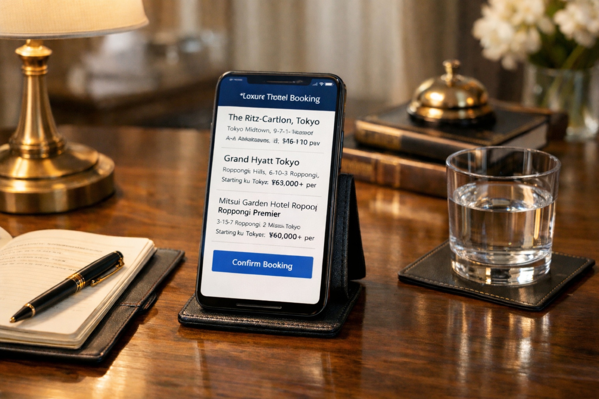 Refined decision-making concept representing selecting a demonstrably professional high-class service