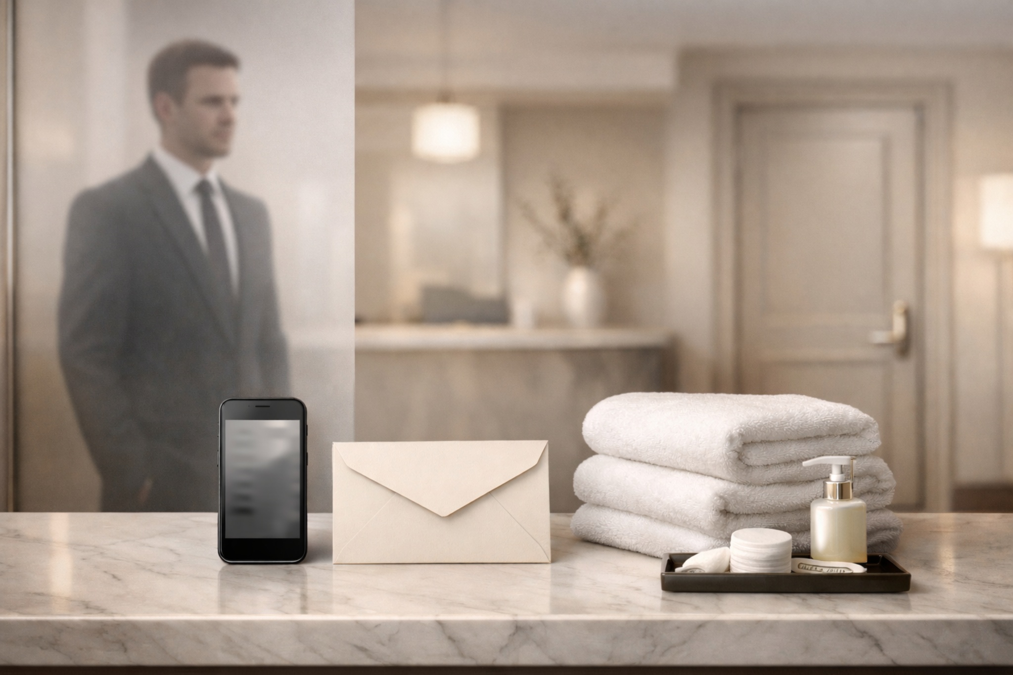 Conceptual editorial image representing the five premium pillars: quality, communication, pricing clarity, hygiene, and discretion