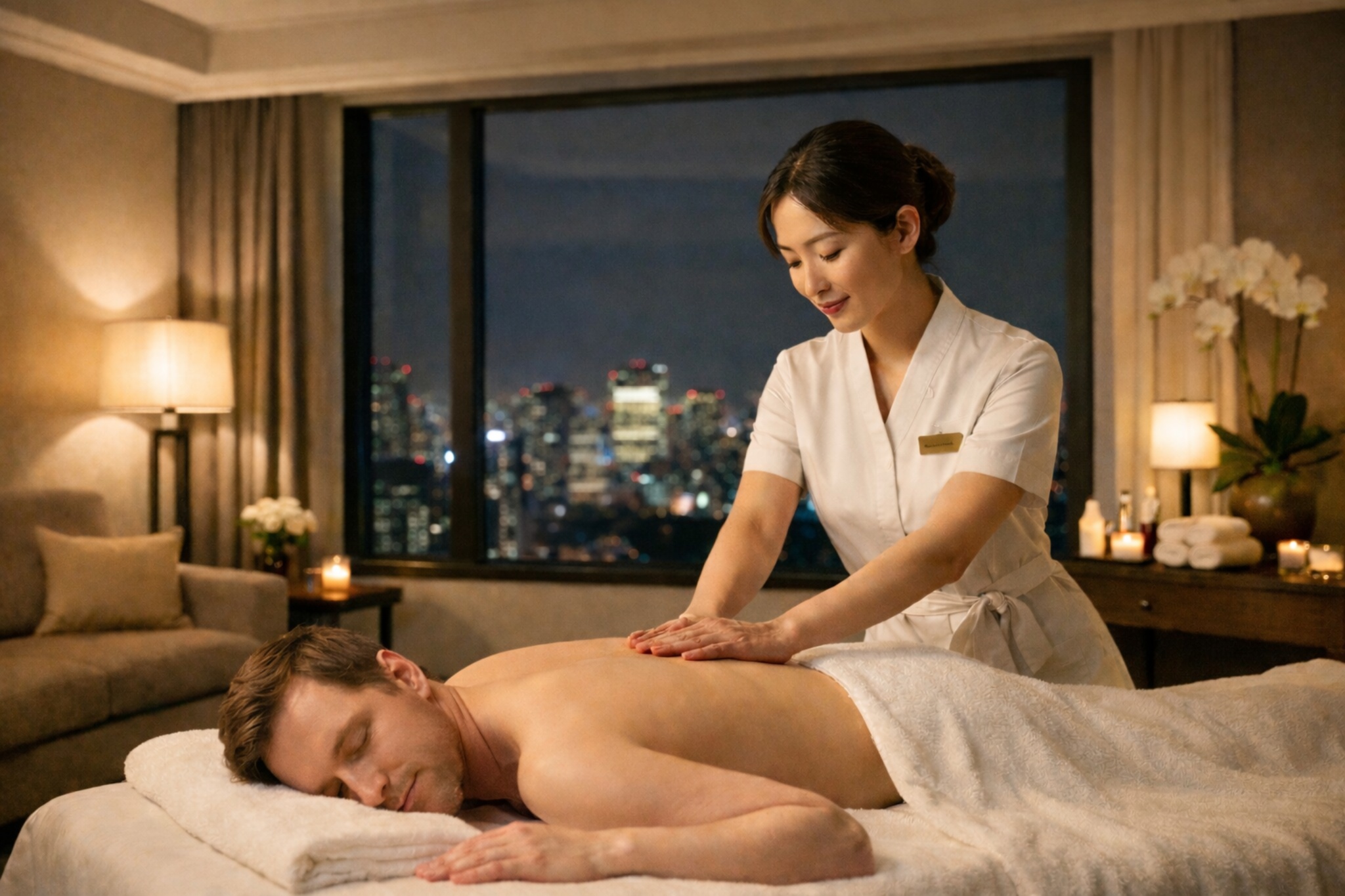 Professional in-room service emphasizing safety and discretion