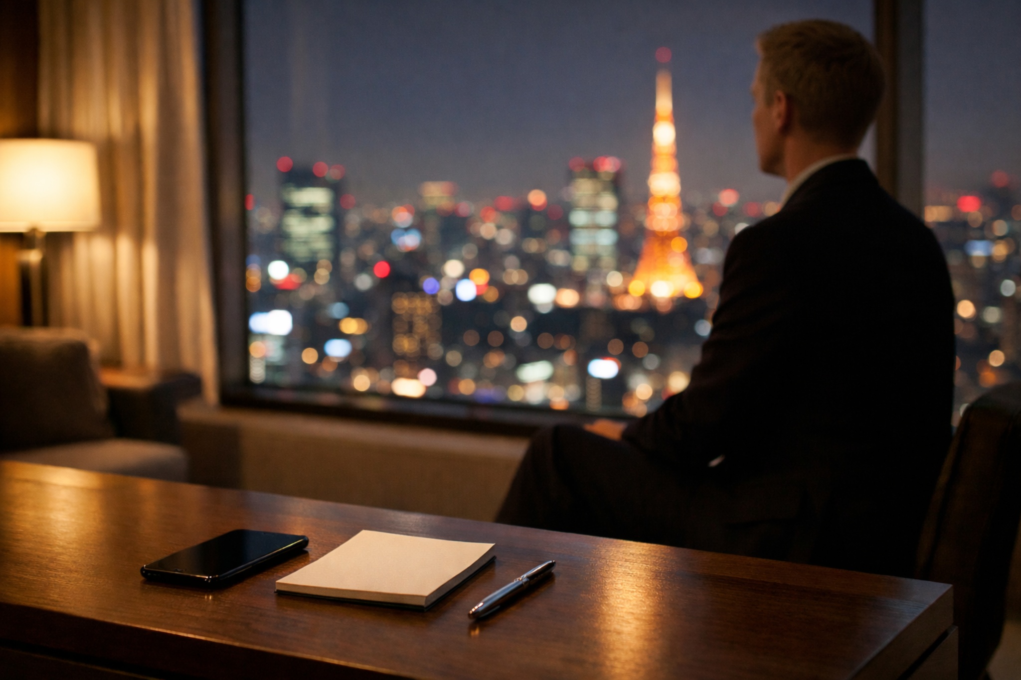 Editorial image representing premium in-room hospitality for international visitors in Japan