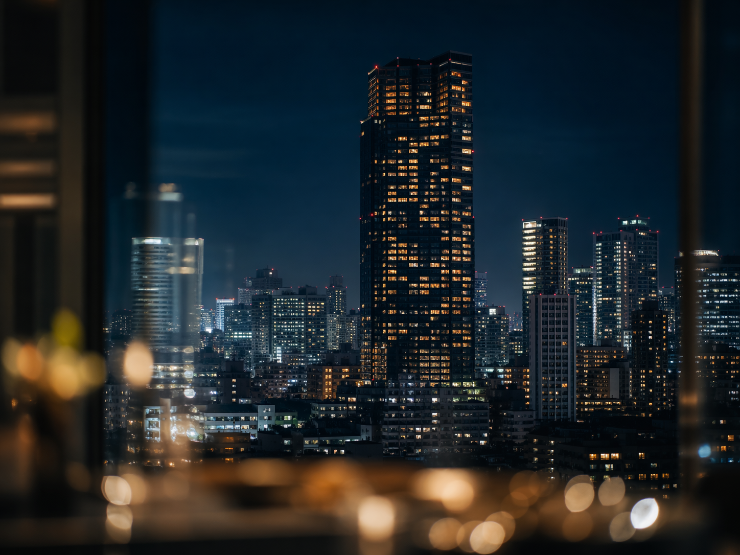 Refined Roppongi luxury hotel room interior representing the real-world setting where eroge-influenced theme requests are handled through MIRAI TOKYO concierge
