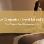 Calm central Tokyo hotel room arranged for a quiet adult companion meeting, representing iyashi-kei and ukemi preferences